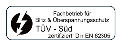 Elektrotechnik Binder TÜV zertifizierter Fachbetrieb für Blitz- und Überspannungsschutz